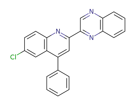 Molecular Structure of 91888-75-4 (Quinoxaline, 2-(6-chloro-4-phenyl-2-quinolinyl)-)