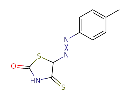 Molecular Structure of 14016-51-4 (2-Thiazolidinone, 5-[(4-methylphenyl)azo]-4-thioxo-)