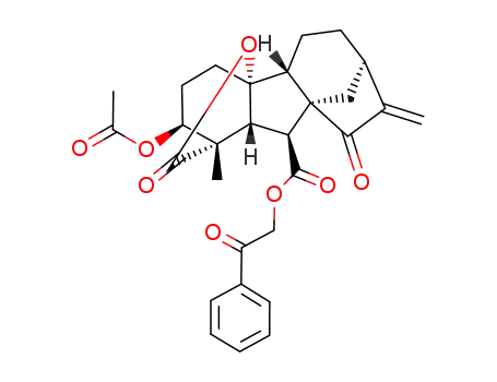 ent-3α-acetoxy-10-hydroxy-20-nor-15-oxogibberell-16-ene-7.19-dioic acid 19,10-lactone-7-phenacyl ester