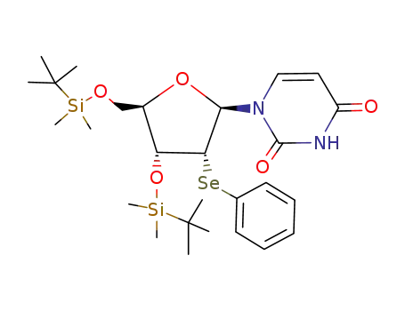 1-[(2R,3R,4R,5R)-4-(tert-Butyl-dimethyl-silanyloxy)-5-(tert-butyl-dimethyl-silanyloxymethyl)-3-phenylselanyl-tetrahydro-furan-2-yl]-1H-pyrimidine-2,4-dione
