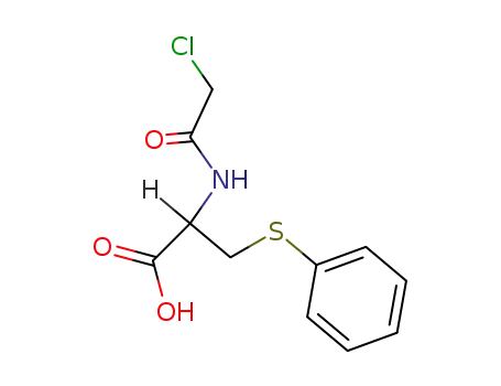 Molecular Structure of 121704-26-5 (2-(2-Chloro-acetylamino)-3-phenylsulfanyl-propionic acid)