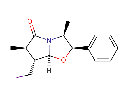 (2R,3S,6R,7R,7aS)-7-Iodomethyl-3,6-dimethyl-2-phenyl-tetrahydro-pyrrolo[2,1-b]oxazol-5-one