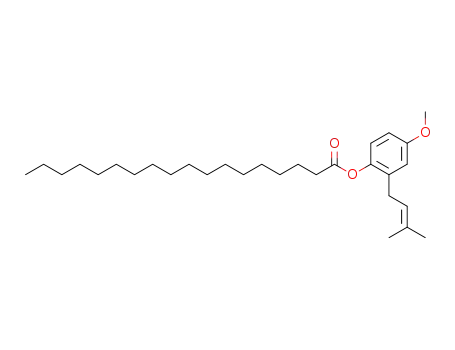 Molecular Structure of 144705-42-0 (Octadecanoic acid, 4-methoxy-2-(3-methyl-2-butenyl)phenyl ester)