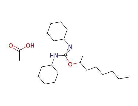 (RS)-N,N'-dicyclohexyl-O-(1-methylheptyl)isouronium Acetate