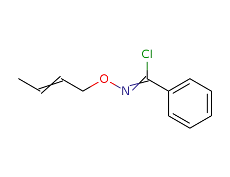 Molecular Structure of 93643-94-8 (Benzenecarboximidoyl chloride, N-(2-butenyloxy)-)
