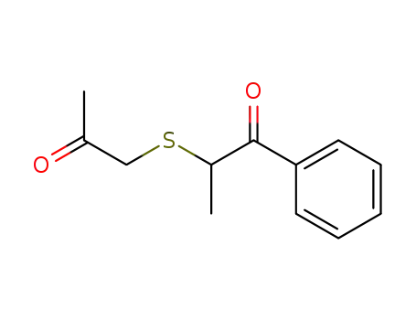 Molecular Structure of 113334-16-0 (1-Propanone, 2-[(2-oxopropyl)thio]-1-phenyl-)