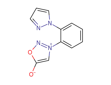 Molecular Structure of 103248-65-3 (3-<o-(1'-Pyrazolyl)phenyl>sydnone)