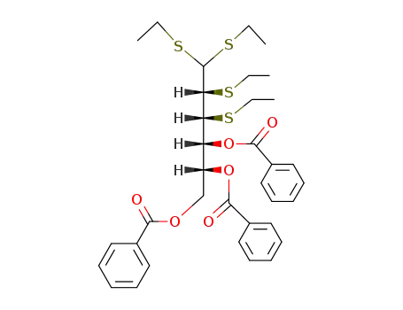 <i>O</i><sup>4</sup>,<i>O</i><sup>5</sup>,<i>O</i><sup>6</sup>-tribenzoyl-<i>S</i><sup>2</sup>,<i>S</i><sup>3</sup>-diethyl-<i>D</i>-2,3-dithio-allose diethyl dithioacetal