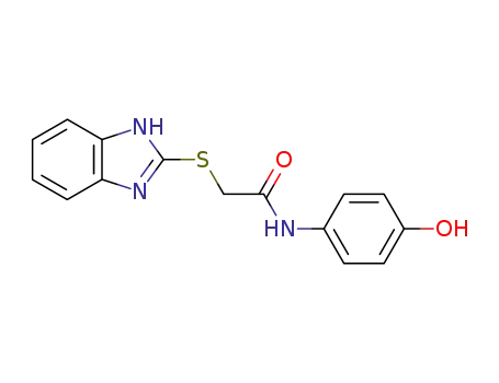 Molecular Structure of 511283-88-8 (2-(1H-Benzoimidazol-2-ylsulfanyl)-N-(4-hydroxy-phenyl)-acetamide)