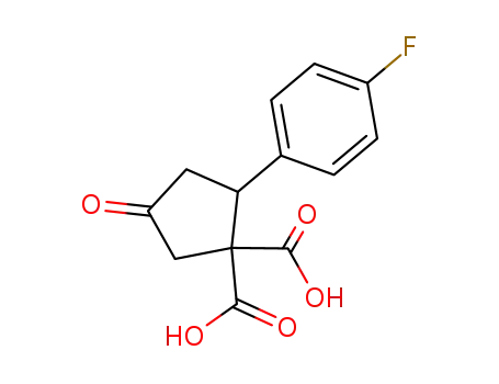 2-(4-Fluoro-phenyl)-4-oxo-cyclopentane-1,1-dicarboxylic acid