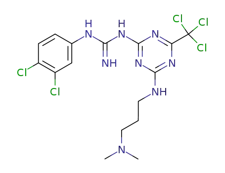 N-(3,4-Dichloro-phenyl)-N'-[4-(3-dimethylamino-propylamino)-6-trichloromethyl-[1,3,5]triazin-2-yl]-guanidine