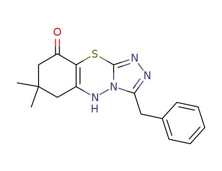 3-Benzyl-6,6-dimethyl-6,7-dihydro-4H,5H-9-thia-1,2,3a,4-tetraaza-cyclopenta[b]naphthalen-8-one