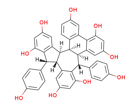 Dibenz[2,3:7,8]azuleno[4,5-l]phenanthrene-3,5,7,10,12,15,17-heptol,8b,9,13b,14,18b,18c-hexahydro-9,14-bis(4-hydroxyphenyl)-,(8bR,9R,13bS,14R,18bS,18cR)-rel-(+)-
