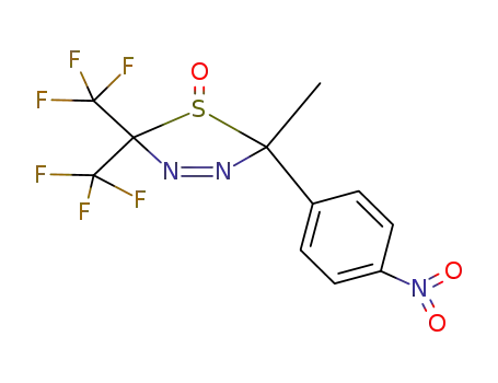 1,3,4-Thiadiazole,
2,5-dihydro-2-methyl-2-(4-nitrophenyl)-5,5-bis(trifluoromethyl)-, 1-oxide