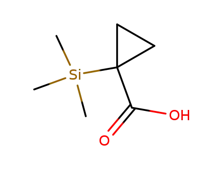 Molecular Structure of 31469-29-1 (Cyclopropanecarboxylic acid, 1-(trimethylsilyl)-)
