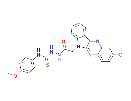6H-Indolo[2,3-b]quinoxaline-6-aceticacid, 2-chloro-, 2-[[(4-methoxyphenyl)amino]thioxomethyl]hydrazide
