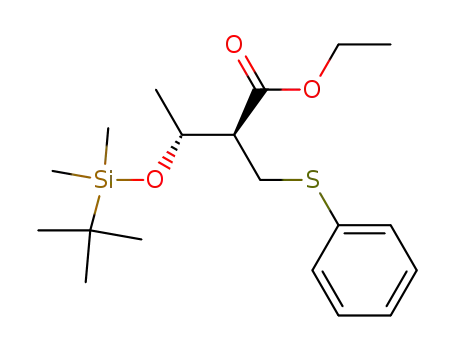 anti-ethyl (3R)-3-<(tert-butyldimethylsilyl)oxy>-2-(phenylthiomethyl)butanoate