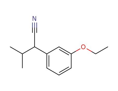 Molecular Structure of 120352-96-7 (Benzeneacetonitrile, 3-ethoxy-alpha-(1-methylethyl)- (9CI))