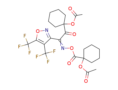 3-<<(1-Acetoxycyclohexyl)carbonyl><<<(1-acetoxycyclohexyl)carbonyl>oxy>imino>methyl>-4,5-bis(trifluoromethyl)isoxazole