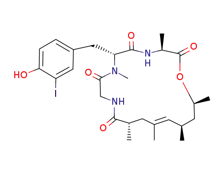 N-[(E,2S,5R,7S,11R,13S)-2-amino-5-formyl-13-hydroxy-4-(4-hydroxy-3-iodophenyl)-7,9,11-trimethyl-3,6-dioxotetradec-9-en-5-yl]-2-imino-N-methylacetamide