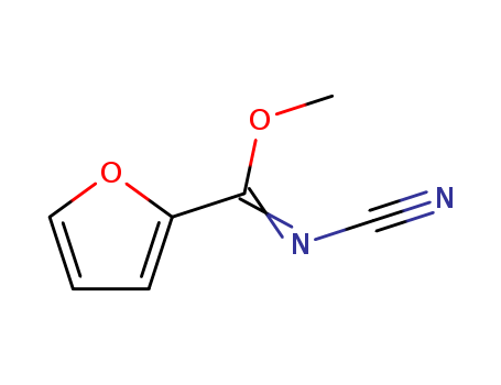 Molecular Structure of 102423-21-2 (2-Furancarboximidic acid, N-cyano-, methyl ester)