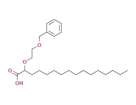 Molecular Structure of 97431-35-1 (Hexadecanoic acid, 2-[2-(phenylmethoxy)ethoxy]-)