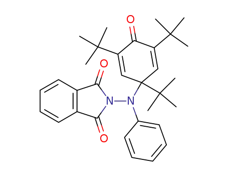 Molecular Structure of 107940-81-8 (2-<Phenyl(1,3,5-tri-tert-butyl-4-oxo-2,5-cyclohexadien-1-yl)amino>-1H-isoindol-1,3(2H)-dion)