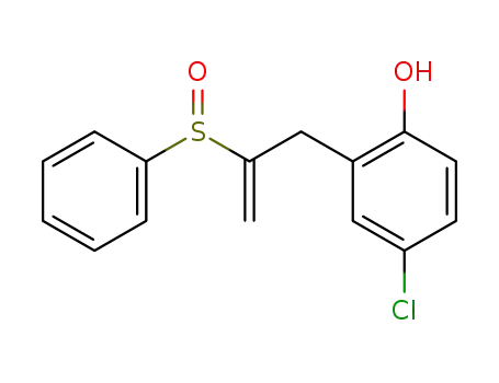 Molecular Structure of 139371-01-0 (Phenol, 4-chloro-2-[2-(phenylsulfinyl)-2-propenyl]-)