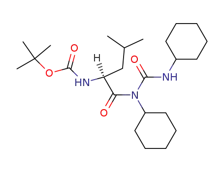 Carbamic acid,
[(1S)-1-[[cyclohexyl[(cyclohexylamino)carbonyl]amino]carbonyl]-3-methyl
butyl]-, 1,1-dimethylethyl ester