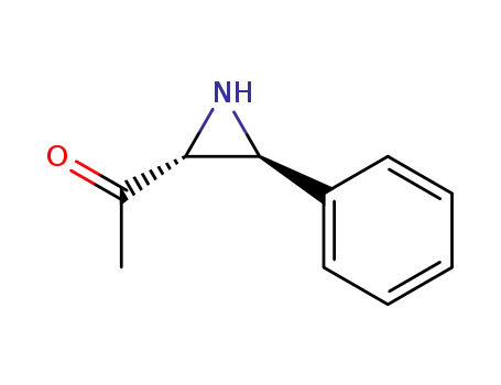 Molecular Structure of 65218-90-8 (Ethanone, 1-(3-phenyl-2-aziridinyl)-, trans-(-)- (9CI))