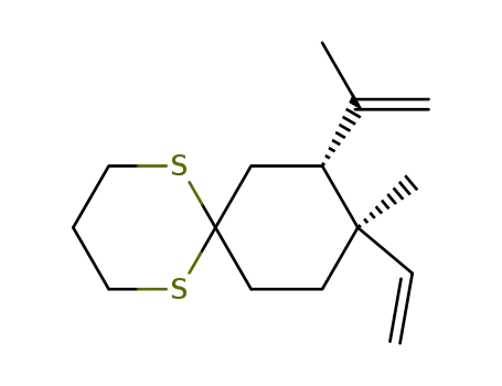 (8R,9R)-8-Isopropenyl-9-methyl-9-vinyl-1,5-dithia-spiro[5.5]undecane
