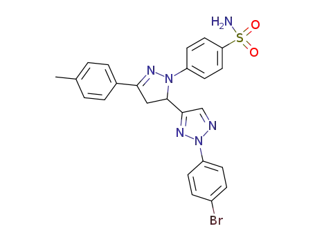 4-{5-[2-(4-Bromo-phenyl)-2H-[1,2,3]triazol-4-yl]-3-p-tolyl-4,5-dihydro-pyrazol-1-yl}-benzenesulfonamide