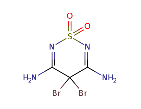Molecular Structure of 106852-06-6 (4H-1,2,6-Thiadiazine-3,5-diamine, 4,4-dibromo-, 1,1-dioxide)