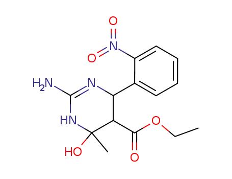 2-Amino-6-hydroxy-6-methyl-4-(2-nitro-phenyl)-1,4,5,6-tetrahydro-pyrimidine-5-carboxylic acid ethyl ester
