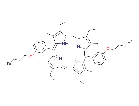 2,8,12,18-tetraethyl-3,7,13,17-tetramethyl-5,15-bis<3'-(3''-bromopropyloxy)phenyl>-porphyrin