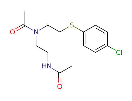 Molecular Structure of 87010-70-6 (N,N'-diacetyl-N-<2-(p-chlorophenylthio)ethyl>ethylenediamine)