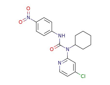 Molecular Structure of 75291-69-9 (1-(4-chloropyridin-2-yl)-1-cyclohexyl-3-(4-nitrophenyl)urea)