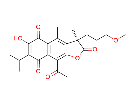 Naphtho[2,3-b]furan-2,5,8(3H)-trione,
9-acetyl-6-hydroxy-3-(3-methoxypropyl)-3,4-dimethyl-7-(1-methylethyl)-,
(R)-