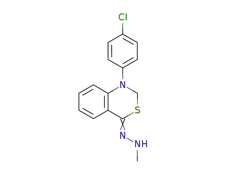 Molecular Structure of 90070-62-5 (4H-3,1-Benzothiazin-4-one, 1-(4-chlorophenyl)-1,2-dihydro-,
methylhydrazone)