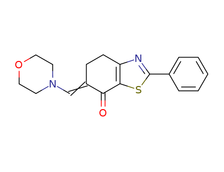 (6E)-6-(morpholin-4-ylmethylidene)-2-phenyl-4,5-dihydrobenzothiazol-7-one cas  80379-64-2