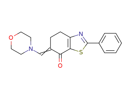 Molecular Structure of 80379-64-2 ((6E)-6-(morpholin-4-ylmethylidene)-2-phenyl-5,6-dihydro-1,3-benzothiazol-7(4H)-one)