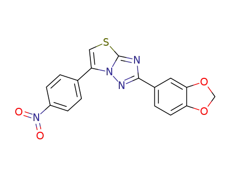 Thiazolo[3,2-b][1,2,4]triazole, 2-(1,3-benzodioxol-5-yl)-6-(4-nitrophenyl)-