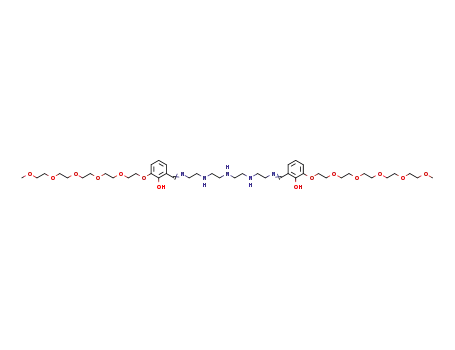 Molecular Structure of 155990-30-0 (NH(CH<sub>2</sub>CH<sub>2</sub>NHCH<sub>2</sub>CH<sub>2</sub>NCHC<sub>6</sub>H<sub>3</sub>(OH)OCH<sub>2</sub>(CH<sub>2</sub>OCH<sub>2</sub>)4CH<sub>2</sub>OCH<sub>3</sub>)2)