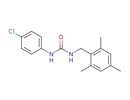 Molecular Structure of 92277-88-8 (Urea, N-(4-chlorophenyl)-N'-[(2,4,6-trimethylphenyl)methyl]-)