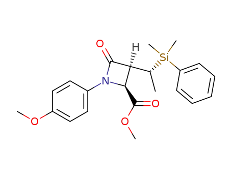 anti,cis-3-<1'-(dimethylphenylsilyl)ethyl>-4-(methoxycarbonyl)-1-(p-methoxyphenyl)azetidin-2-one