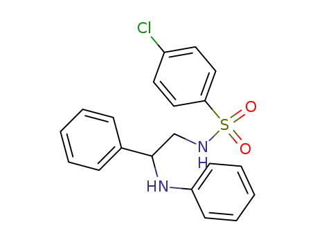 Molecular Structure of 112252-40-1 (Benzenesulfonamide, 4-chloro-N-[2-phenyl-2-(phenylamino)ethyl]-)