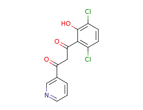 Molecular Structure of 81878-07-1 (1-(3,6-Dichloro-2-hydroxy-phenyl)-3-pyridin-3-yl-propane-1,3-dione)
