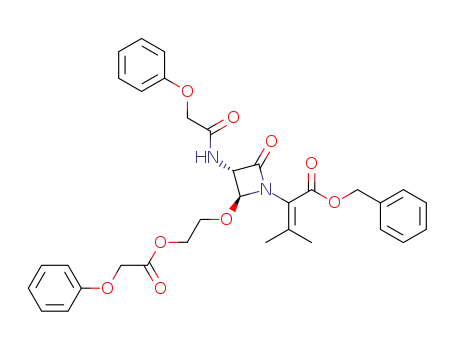3-Methyl-2-[(3S,4S)-2-oxo-4-[2-(2-phenoxy-acetoxy)-ethoxy]-3-(2-phenoxy-acetylamino)-azetidin-1-yl]-but-2-enoic acid benzyl ester