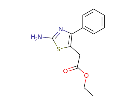 Molecular Structure of 81950-41-6 (Ethyl 2-(2-aMino-4-phenylthiazol-5-yl)acetate)