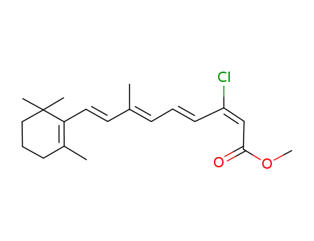 methyl (all-E)-7-methyl-3-chloro-9-(2,6,6-trimethyl-1-cyclohexen-1-yl)-2,4,6,8-nonatetraenoate